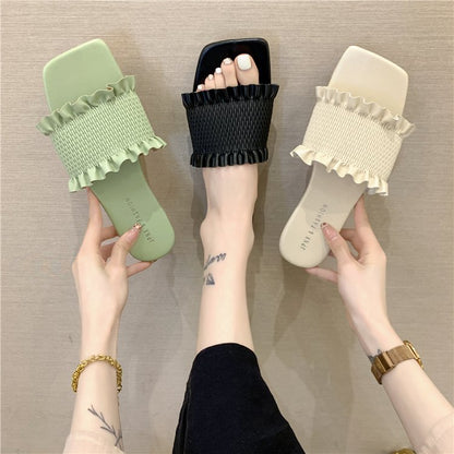 Mermaid Mouth Flat Comfortable Women's Slippers