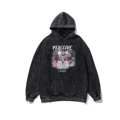 Vintage Washed Hoodie for Men - Hip Hop Casual Wear