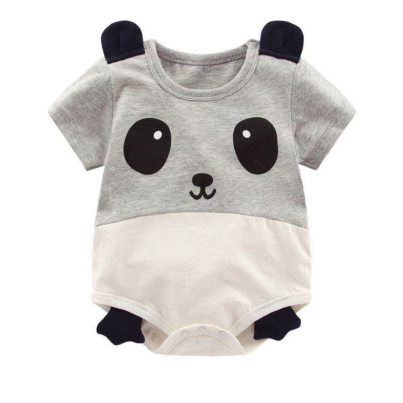 2019 Summer Baby Clothes Cute Panda Cow Romper Outfit