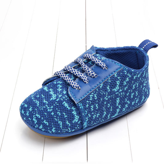 Lace-Up Flying Knit Baby Shoes for Spring and Autumn
