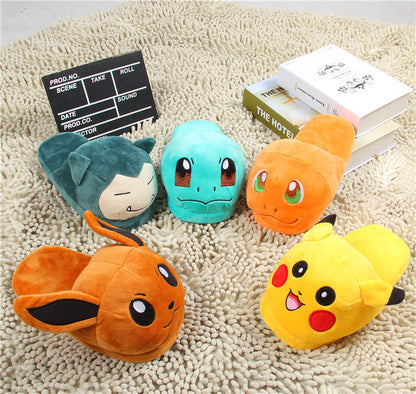 Pokémon Snorlax and Pikachu Plush Indoor Slippers