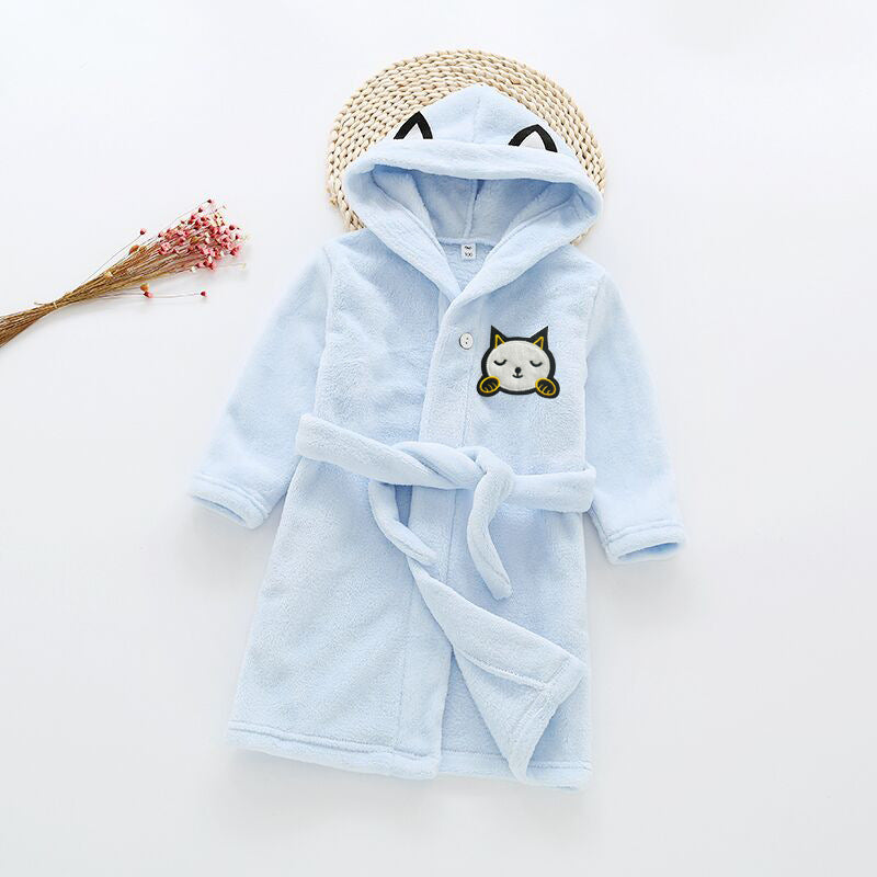 Children's Flannel Bathrobe and Loungewear Outfit