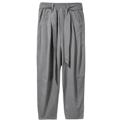 Chinese Style Men's Casual Loose Cotton Linen Trousers