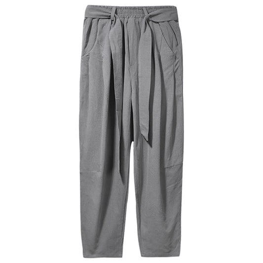 Chinese Style Men's Casual Loose Cotton Linen Trousers