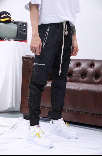 Magic Adhesive Cuff Pants, Workwear, Pocket Trousers