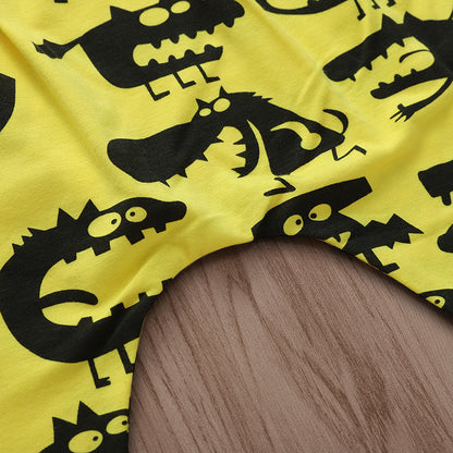Baby Cotton Pants with Monster Print for Autumn