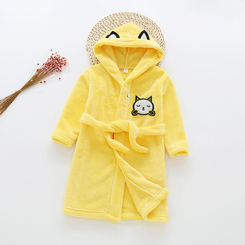 Children's Flannel Bathrobe and Loungewear Outfit