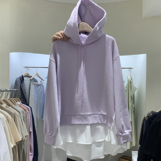 Hooded Casual Stitching Two-Piece Outfit