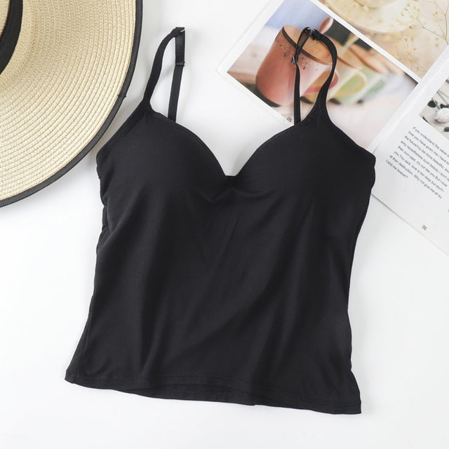 Women's V-neck Soft Breathable Padded Sling Top