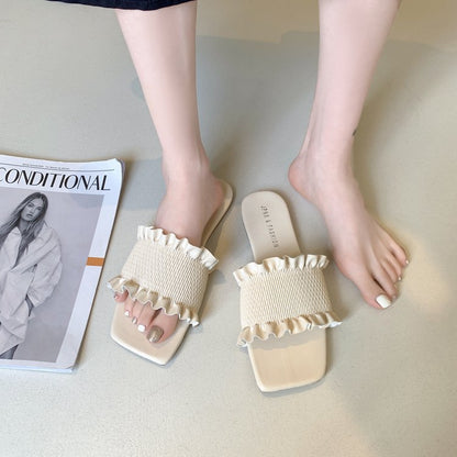 Mermaid Mouth Flat Comfortable Women's Slippers