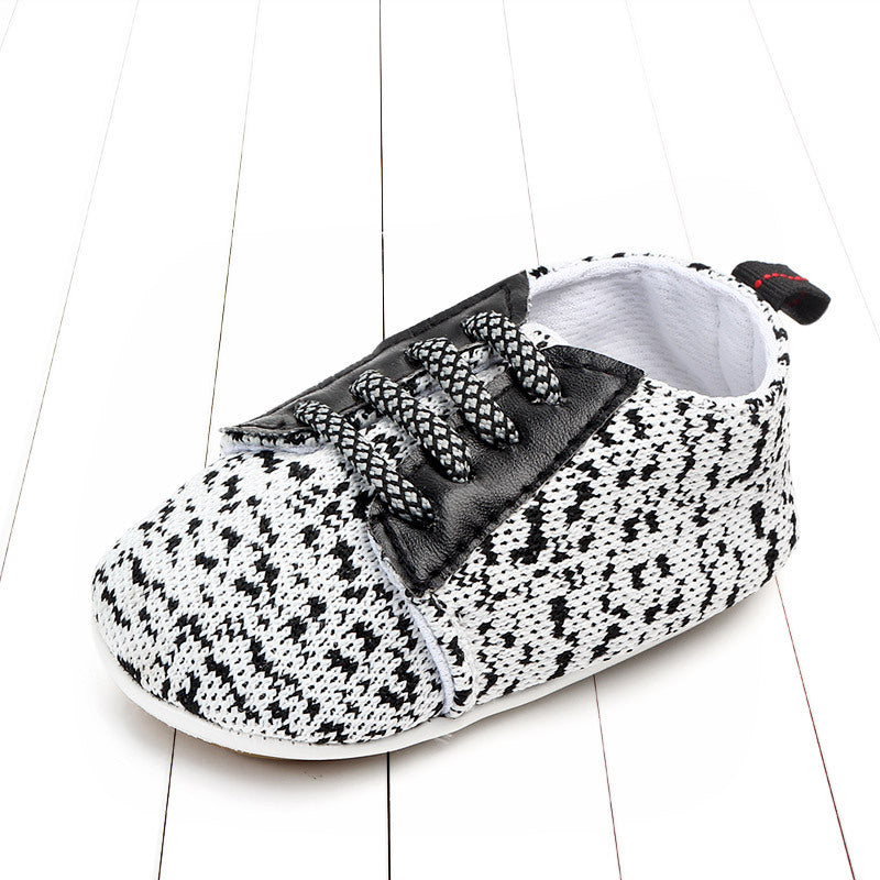 Lace-Up Flying Knit Baby Shoes for Spring and Autumn