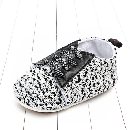 Lace-Up Flying Knit Baby Shoes for Spring and Autumn