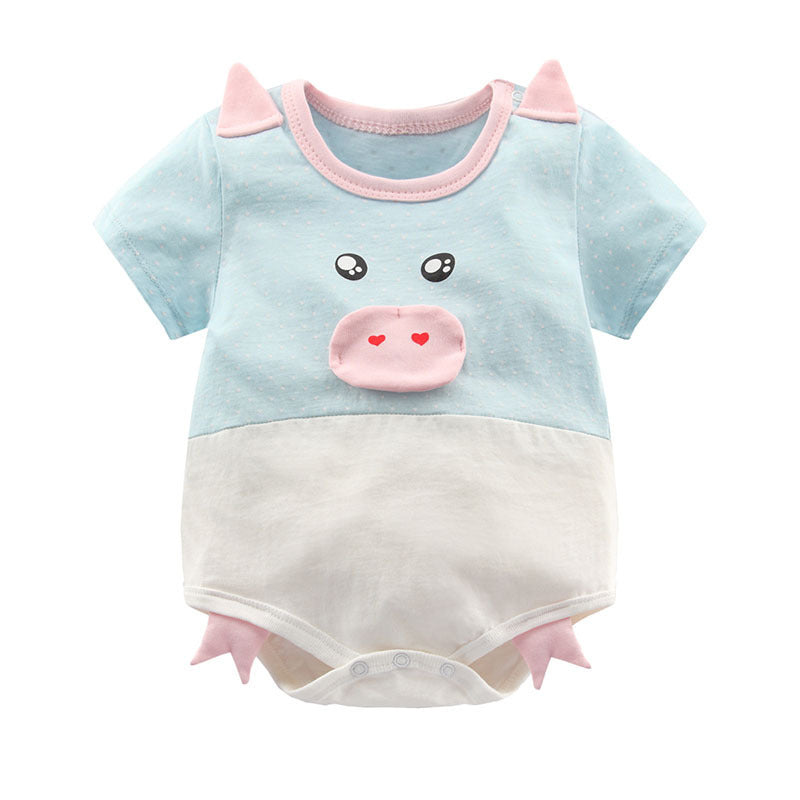 2019 Summer Baby Clothes Cute Panda Cow Romper Outfit
