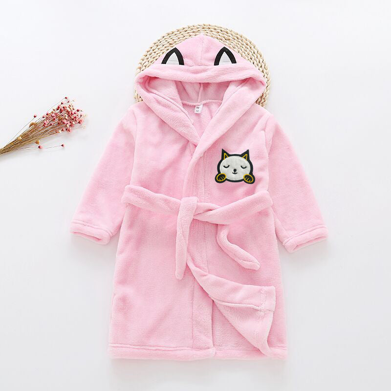 Children's Flannel Bathrobe and Loungewear Outfit