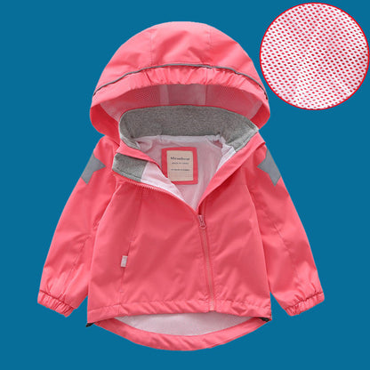 Kids' Spring Autumn Jacket, Windproof and Waterproof