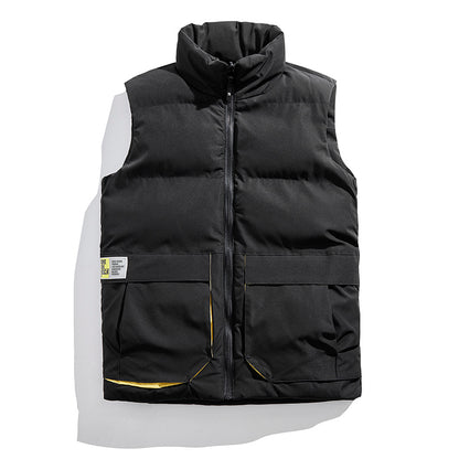 Lightweight Double-Sided Fashion Vest with Standing Collar