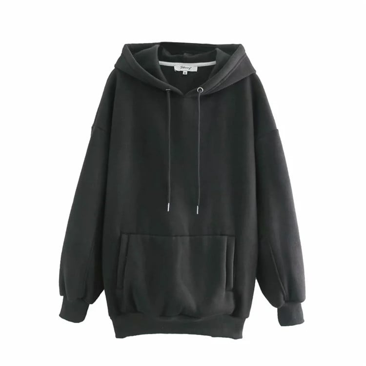 Casual Solid Color Plus Velvet Sweater for All Seasons