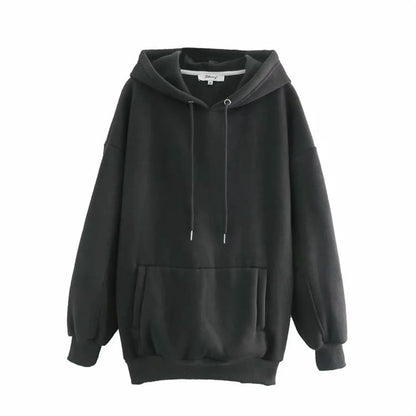 Casual Solid Color Plus Velvet Sweater for All Seasons