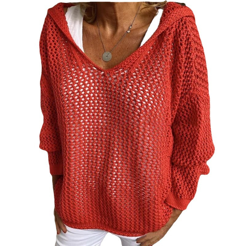 2022 Amazon Hot Knit Sun Protection Hoodie Sweater