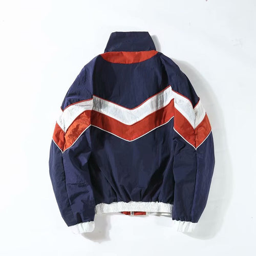 Thick Striped Baseball Jacket for Men - Trendy Casual Wear