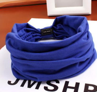 Exaggerated Wide Headband in Solid Cotton Fabric