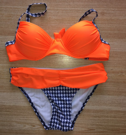 Candy Color Bikini Swimsuit Set
