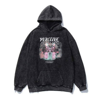 Vintage Washed Hoodie for Men - Hip Hop Casual Wear
