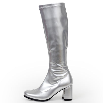 Thick-Heeled Patent Leather Martin Boots (9cm Heel)