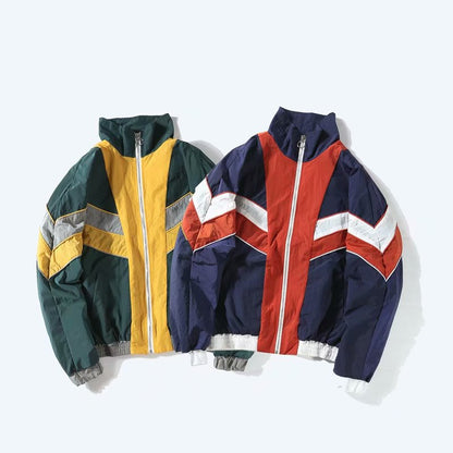Thick Striped Baseball Jacket for Men - Trendy Casual Wear