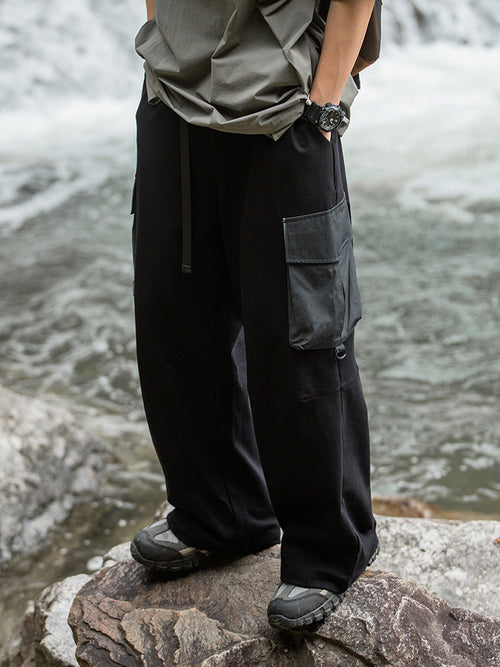 INFLATION Men's Color Block Pocket Jogger Pants