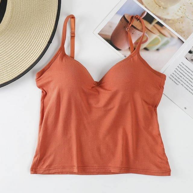 Women's V-neck Soft Breathable Padded Sling Top