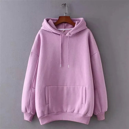 Casual Solid Color Plus Velvet Sweater for All Seasons