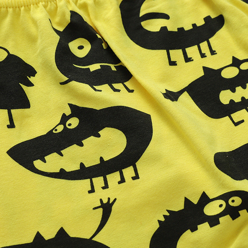 Baby Cotton Pants with Monster Print for Autumn