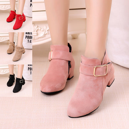2024 Korean Style Warm Girls' Mid-Calf Boots