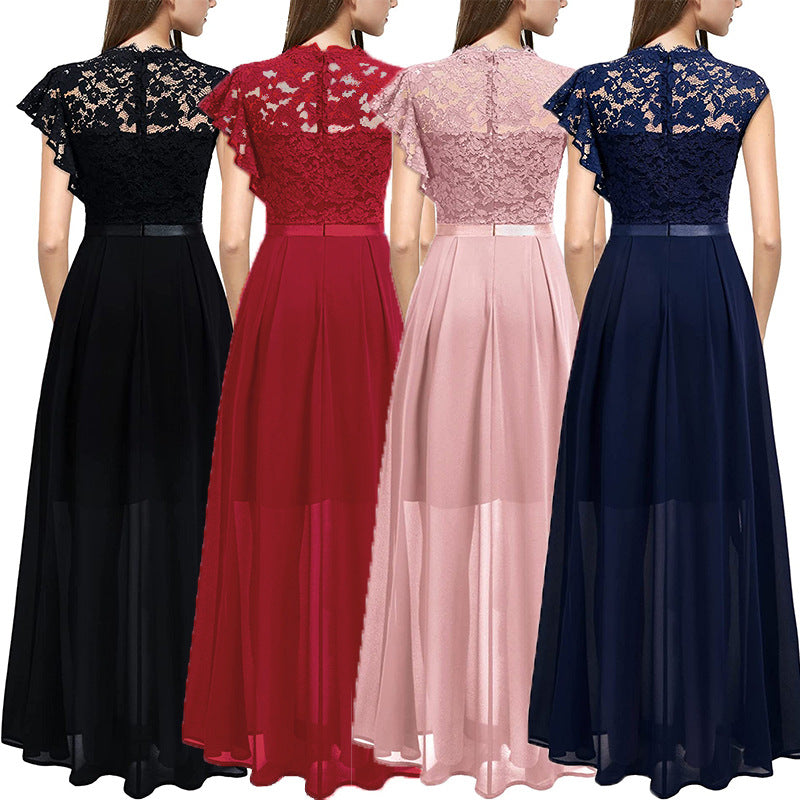 High Waist Lace Long Dress for Amazon Cross-Border