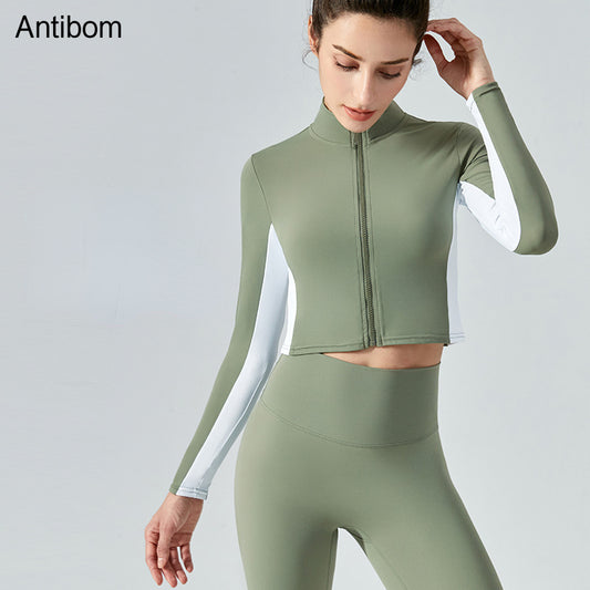 Women's Color-Blocking Slim Fit Long-Sleeved Sportswear