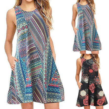 Sleeveless Relaxed Casual Back Zipper Dress